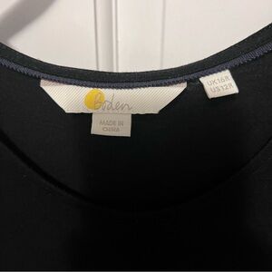 Boden Crew Neck Jersey Midi Dress in Black, Size 12